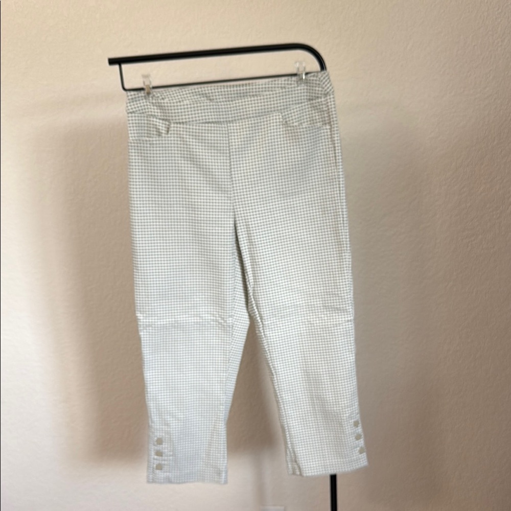 Plaid capri pants